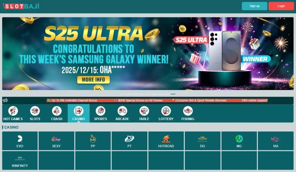 Live Casino Games at Slot Baji